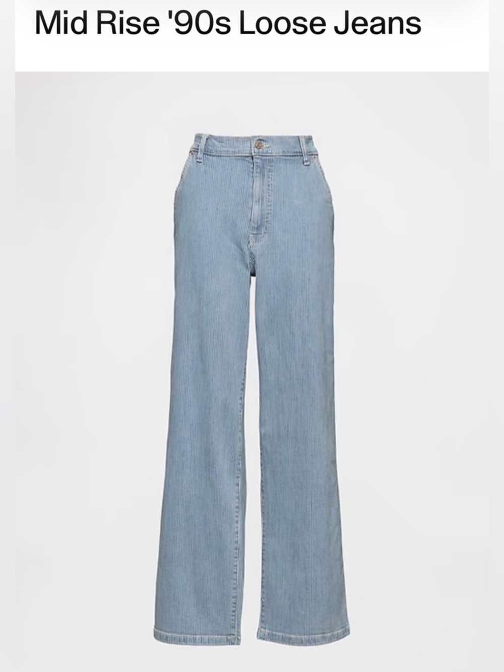 ISO Gap mid rise 90s loose jeans in railroad stripe size 25 or 26 - Picture 4 of 5